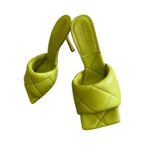Bottega Veneta Women's Green Quilted Heels 👠